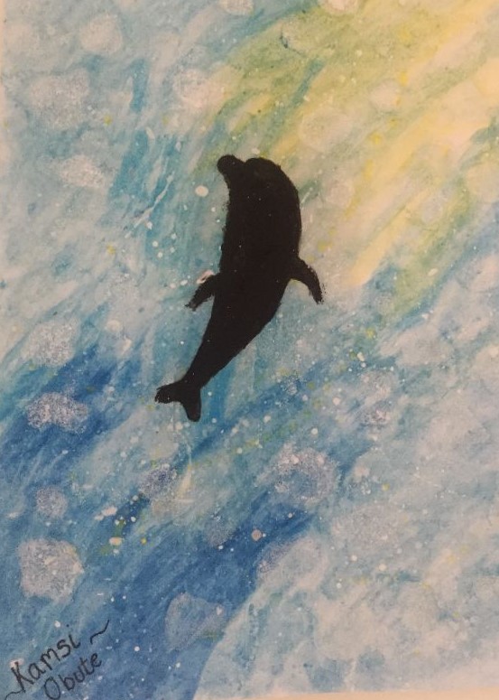 Year 6 artwork linked to Kensuke's Kingdom 1